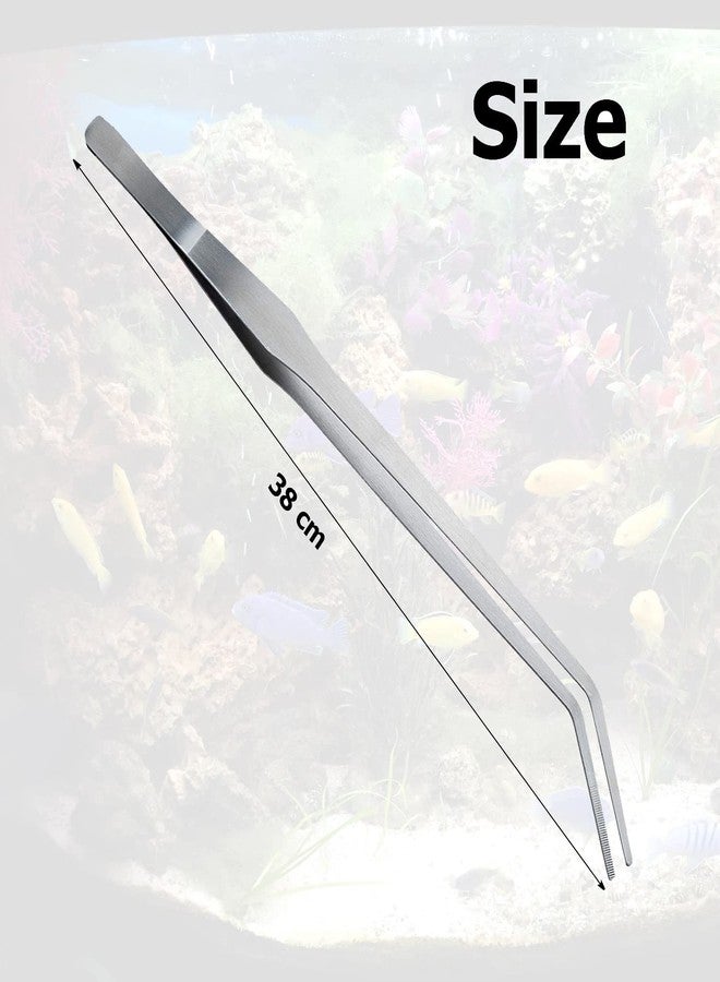 سايج سكوير ملقط حوض السمك المربع من سيج، متين ومرن بما يكفي، مريح وسهل الاستخدام، مقبض مستقيم مانع للانزلاق، مصنوع من الفولاذ، مناسب لحمل الديدان والزواحف والسحالي (38 سم). - Image 3